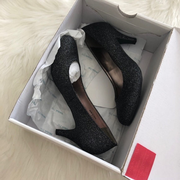 Black Sparkle Heels, size 6 - Picture 5 of 5